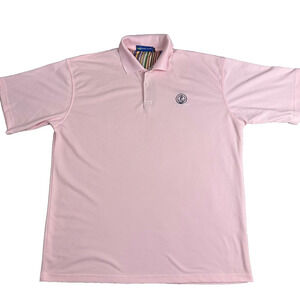 Iguana Jack's St.Thomas Ebroidered Polo Shirt Mens 2XL Pink Short Sleeve